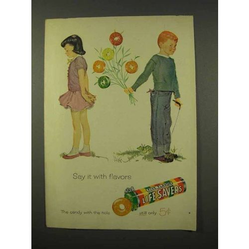 1956 LifeSavers Five Flavor Candy Ad - Say It With