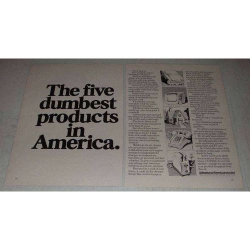 1977 National Semiconductor Ad - Five Dumbest Products