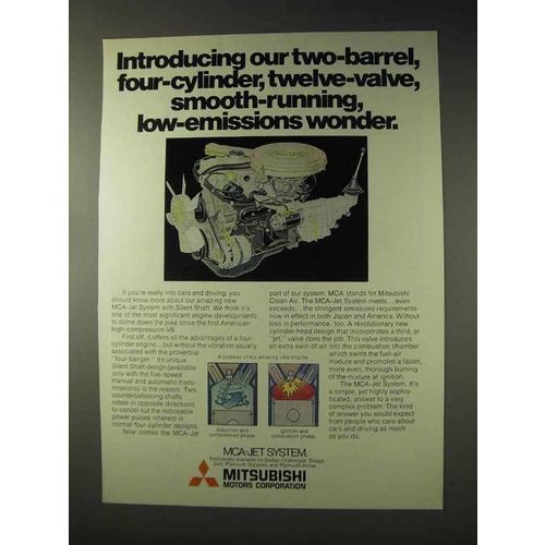 1978 Mitsubishi Car Ad - Our Low-Emissions Wonder