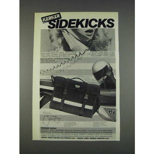1982 Kerker Sidekicks Motorcycle Bags Ad