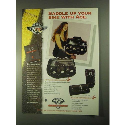 2000 Biker's Choice Ace Leather Ad - Saddle Up Bike