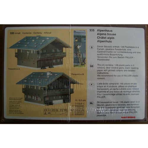 Faller H0 335 Alpine House - Building Kit - NEW - NOS - Sealed