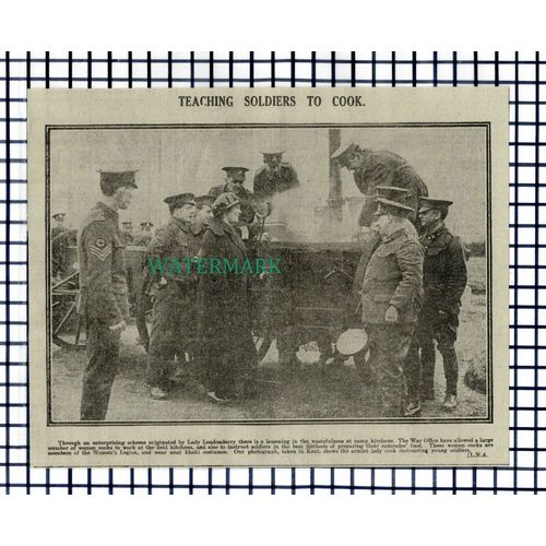 (8101) Women's Legion War Cooks World War One WW1 - 1916 Cutting