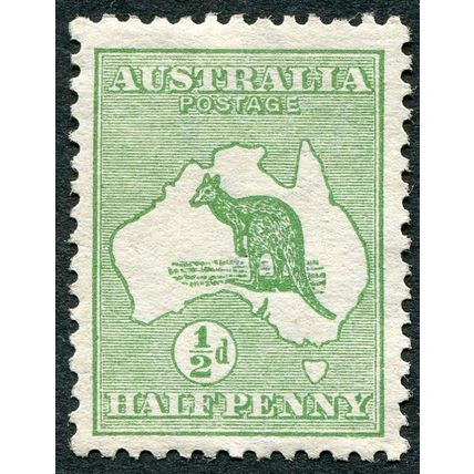 Australia 1913 ½d green Die I SG 1 used