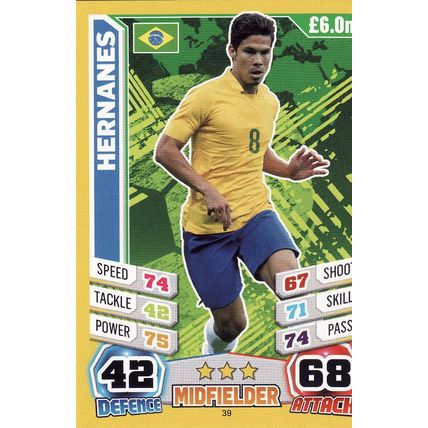 Match Attax World Cup 2014 39 Hernanes Brazil