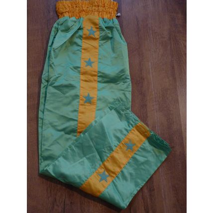 FORCE LIME & YELLOW STRIPE with LIME STARS MARTIAL ARTS KICKBOXING TROUSERS NEW