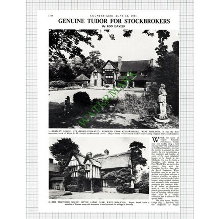 X1781) Major Kenneth Hutchinson Bradley Lodge Stratford Little Aston Park - 1981