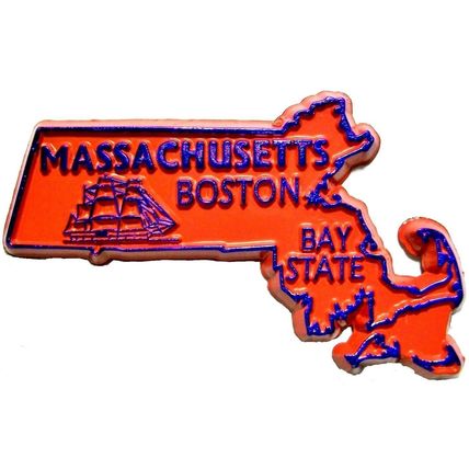 Massachusetts The Old Colony State Souvenir Fridge Magnet