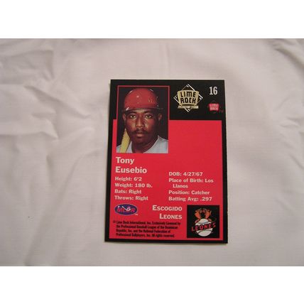 Tony Eusebio 1993 Lime Rock Winter League GOLD NO. 16