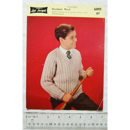 Vintage: Lee Target 6095 V-neck sweater, Fleetknit wool