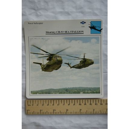 Sikorsky CH-53 Sea Stallion ref2 - USA - Naval Helicopter - Collectors Club Card