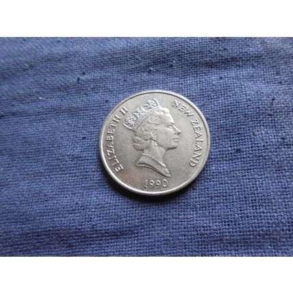 1990 NEW ZEALAND 20 CENTS COIN.
