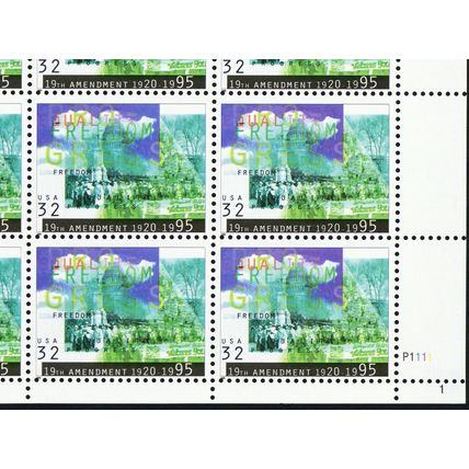 2980, MNH 32¢ Huge Black Color Shift Error In Sheet of 32 Stamps - Stuart Katz
