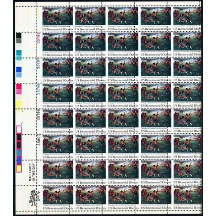1563, MNH 10¢ Misperf Shift Freak Error Sheet of 40 Stamps - Stuart Katz