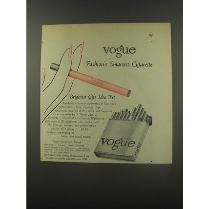 1956 Vogue Cigarettes Ad - Brightest Gift Idea Yet