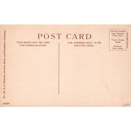 ZAYIX Postcard Great Lakes Passenger Steamer SS Columbia Detroit Unposted XF