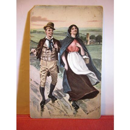 BARNEY O'HEA by John Carey unused antique postcard art #