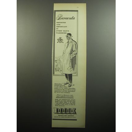 1957 Baracuta Coats Ad - Baracuta imported and important in every man's wardrobe