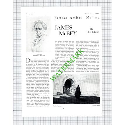 James McBey Artist - 1933 Article