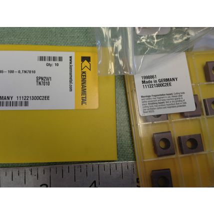 LOT 70 KENNAMETAL SPN2W1 INDEXABLE CARBIDE INSERTS, GRADE: TN7010 12388167073,TE