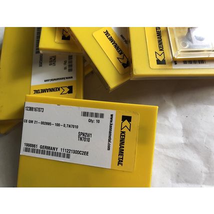 LOT 70 KENNAMETAL SPN2W1 INDEXABLE CARBIDE INSERTS, GRADE: TN7010 12388167073,TE