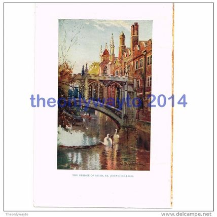 Bridge of Sighs, St Johns College, Cambridge, England, Book Illustration (Print)