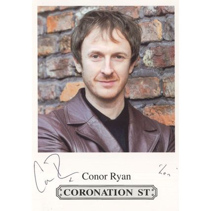 Conor Ryan Coronation Street RARE Hand Signed Cast Card & MORE