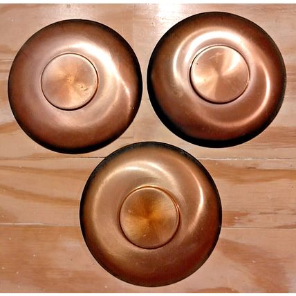 Vintage Brass Serving Bowl Tableware Brushed Gold Lot Of 3 Flying Pheasant Bird