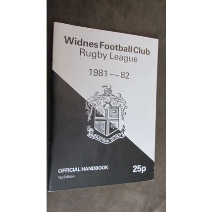 1981-2 Rugby Football League Official Handbook / programme - Widnes