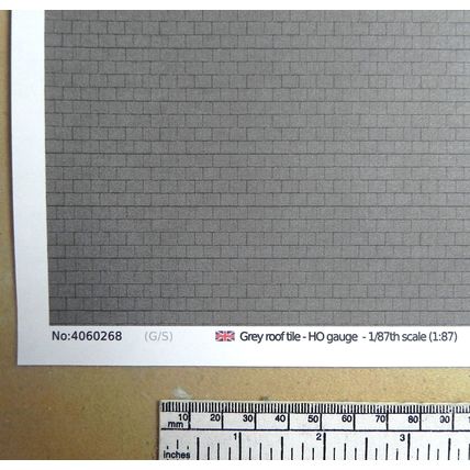 Papier "tuile grise" - pour HO gauge-échelle 1:87-A4