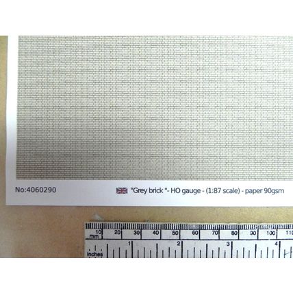 Papier "Brique grise " - pour HO gauge-échelle 1:87-A4