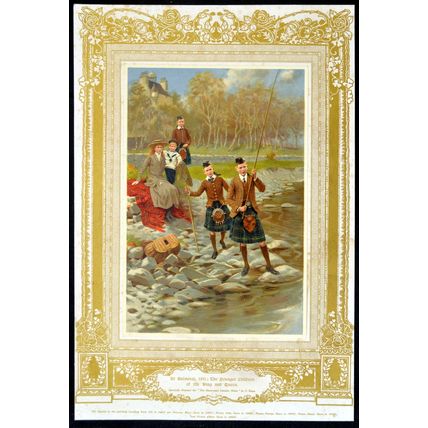 AT BALMORAL, 1911: THE YOUNGER CHILDREN OF THE KING AND QUEEN 1911 PRINT
