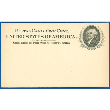 U.S.A. 1898 Issued Postal Card #UX15 Mint, President John Adams, SCV $47.50