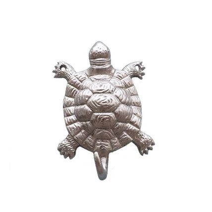 Pack Of 2] Silver Finish Turtle Hook 6""