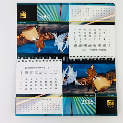 UPS United Parcel Service Vintage 2005 Desktop Flip Photo Calendar