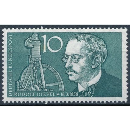 Birth Centenary of Rudolf Diesel - West Germany 1958 - NM NH - MiNr 284