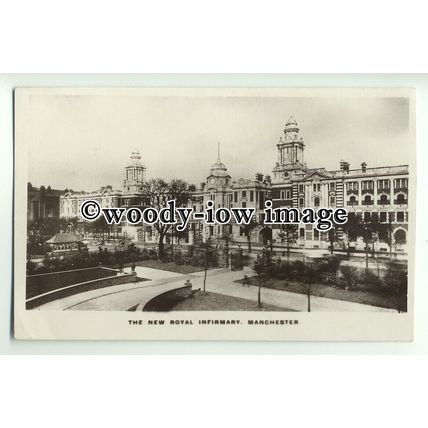 tp8896 - Lancs - The New Royal Infirmary & Garden, in Manchester - Postcard