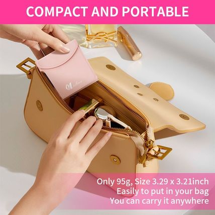 PU Bifold Mirror Compact Powder – Stylish, Portable Makeup Compact with Dual Mir