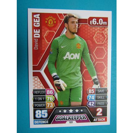 181. David De Gea - Manchester Utd - Match Attax 2013/14 Football Card EF1