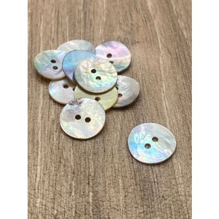 15mm Natural Mother Of Pearl Buttons 2 Hole Round Knitting Cardigans Sewing