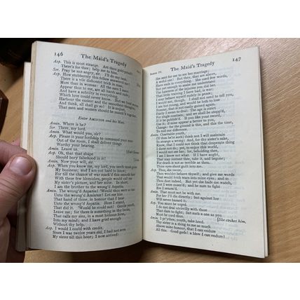 1926 "SELECT PLAYS BY FRANCIS BEAUMONT & JOHN FLETCHER" SMALL HARDBACK BOOK (P3)