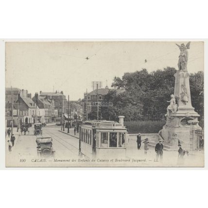 CALAIS Monument des Enfants du Calaisis France early 20th C. RPPC LL No. 100