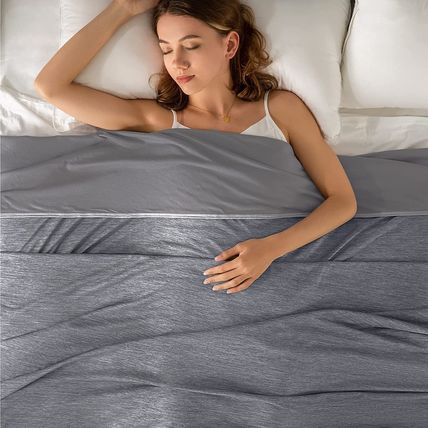 Topcee Cooling Blanket (90"X90"Queen Size) for Sweats Absorbs Heat to Keep Adult
