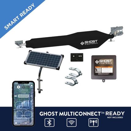 Ghost Controls Heavy-Duty Solar Automatic Gate Opener Kit for Driveway Swing Gat