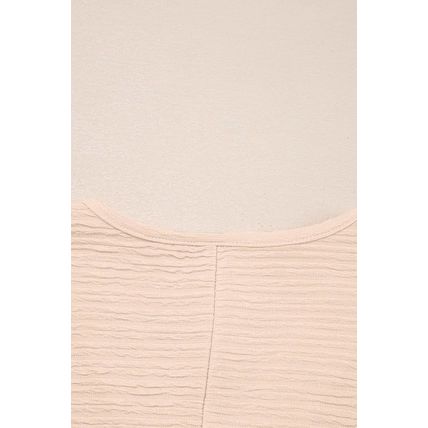Apricot Textured V Neck T Shirt and Shorts Set