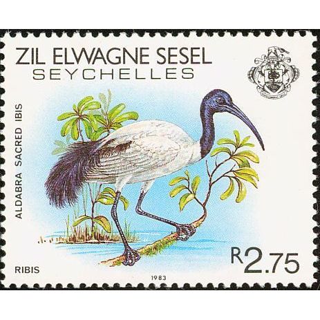 Zil Elwannyen Sesel 1983 2r75 Sacred Ibis Unmounted Mint NHM SG 64 stamp bird