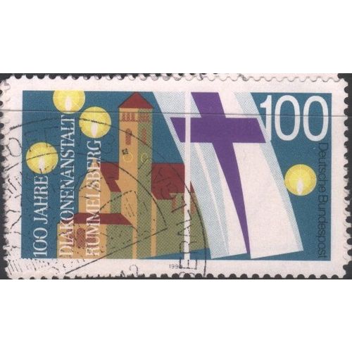 Germany 1990 - SG2315 - 100pf - St. Philips Church Protestant Church Flag - used