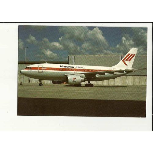 Aviation MARTINAIR AIRBUS A310-203C Postcard by World Aviation (WAP 36)
