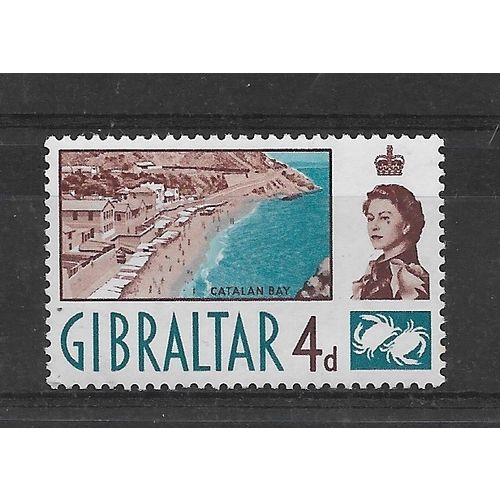 Gibraltar.SG165 4d Catalan Bay.Mounted Mint.July18