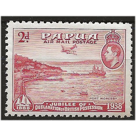 Papua 1938 SG158 2d Rose-Red 50th Anniversary Mounted Mint . ..